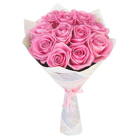 Букет из 11 розовых роз (40 см)
